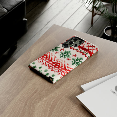 Watercolor Study of Christmas Patterns - Impact Resistant Phone Case